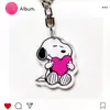 Llavero de Snoopy, Colgante Creativo y de Aspecto Elevado para Pareja, Lindo Llavero, Accesorio Decorativo Colgante Acrílico para Mochila