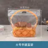 Bolsa para pan de molde auto-sellante portátil 450g ventana transparente bolsa para pan de leche pura cepillada boca con cremallera bolsa para alimentos para hornear