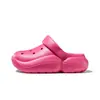 Sapatos Puxi perfurados poliédricos para mulheres, com sola grossa, que aumentam a altura, chinelos casuais para uso externo, antiderrapantes, respiráveis, sapatos perfurados para adultos para uso externo