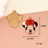 Acessórios de Joias DIY Mickey e Minnie de Natal Roupas Bolsas Pulseiras Liga de Zinco Chaveiro com Pingente de Gotejamento Decorações