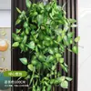 Amazon Rábano Verde Artificial Colgante de Pared Ratán Planta Verde Falsa Hojas Decorativas Enredadera Tubería Bloqueo Adornos Plantas Artificiales