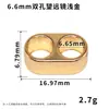 Hebilla ajustable de doble agujero de 5-10 mm, herraje para cordón de teléfono de aleación de zinc, tope de cordón, telescopio metálico de dos vías