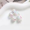 Zhen Tu Estilo Chino Dulce Transparente Colorido Flor Pequeña Cuentas de Vidrio DIY Pulsera Cuentas Sueltas Pendientes Collar Colgante