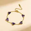 Pulseira Cruzada Simples de Trevo de Quatro Folhas Dupla Face Ouro 18K Não Desbota Joia de Moda Versátil Feminina Pulseira de Trevo da Sorte Venda por Atacado
