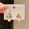 Pendientes de Plata Recubiertos de Oro Real de 18K con Aguja de Plata, Pendientes de Lujo Ligero con Circonita y Perla, Exquisitos Pendientes de Estilo Palacio, Pendientes Dulces de Nicho para Mujer