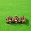 Tablero de madera creativo de paisaje en miniatura, valla de piedra y puente corto - Accesorios decorativos DIY para paisajismo de jardinería, pequeños adornos para terrarios