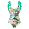 Qiaojiayuan Maiô Sexy Pronto de Duas Peças para Mulheres com Saia Estampada de Chiffon Conjunto de Moda Praia Mais Vendido Estilo Peça Única