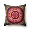 Funda de almohada de poliéster estilo folk bohemio nórdico decoración de coche impresión para el hogar funda de almohada de noche QTH23
