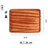 Bandeja de Madera para Exteriores para Té Helado y Snacks, Bandeja de Madera de Ébano, Bandeja de Frutas, Bandeja de Snacks con Alto Valor Estético