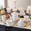 Palácio talão ponto europeu clássico osso porcelana café chá conjunto chá da tarde conjunto ouro borda xícara e pires caixa de presente bandeja cerâmica terno