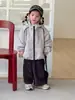 Chamarra de forro polar con capucha para niños, rompevientos para niños, nueva ropa de otoño e invierno 2026, top impermeable y a prueba de viento para bebés niñas