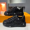 Zapatos Gruesos de Papá con Diamantes Completos para Mujer Tendencia Ins 2025 Nuevo Look Adelgazante Tenis con Pedrería Zapatos de Plataforma Gruesos Casuales Clásicos