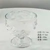Taza de Helado Estilo Ins Taza de Postre de Restaurante Taza de Vidrio en Relieve Tazón de Yogur y Pudín Taza para Batidos y Mousses Tazón de Helado