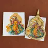 Gran Venta Tíbet Nepal Thangka Puro Pintado a Mano Ocho Signos del Zodiaco Protegiendo al Bodhisattva Manjushri Forma de Calabaza Núcleo de Tarjeta