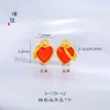 Loja de ouro com pop flash de ouro francês, pulseira de contas disco, coração vermelho, pulseira de joias novas para mulheres