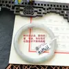 Artículo ÚnicoJadeíta Grado A, Fino y Suave, Humectado, Morado Claro Violeta con Patrones Florales, Pulsera de Círculo Completo, Tallas 51 a 61