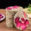 Pastel de Hoja de Artemisa Pura Souvenir, Pastel Fresco de Artemisa para Baño Infantil, Remojo de Pies y Baño de Pies, Pastel de Artemisa Rosa de Cártamo