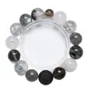 [Topo das Montanhas] Pulseira de Cristal Branco Fantasma Natural para Mulheres Mais Fácil de Combinar Pulseira Fantasma Verde Lua Cinzenta Atacado