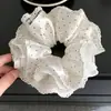 Goma para el pelo de satén con lunares y encaje, Diadema elástica alta retro francesa, Accesorio versátil para el pelo para niñas