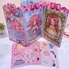 Livro de Adesivos Criativo de Transformação de Princesa para Vestir, Livro de Brinquedo de Adesivos de Vestir de Alto Valor para Crianças, Adesivos DIY Feitos à Mão