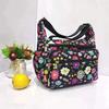 Bolsa de pano de flores Nova bolsa crossbody feminina Pano Oxford Bolsa de mãe de meia-idade e idosa Bolsa Bolsa de ombro multicamadas Bolsa de lona