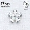 Brincos de Pétala em Liga de Titânio G23 Studs de Osso da Orelha com Rosca Interna de Titânio F136 Studs de Lóbulo da Orelha Studs de Lábio Studs Cocleares Joias para Piercing