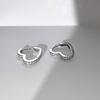 Aretes de aguja de plata 925 amor circón femenino coreano simple ins luz lujo comodín alta moda joyería de oreja venta al por mayor