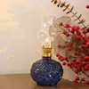 Lámpara de queroseno de vidrio, Lámpara de aceite de cristal para mesa, Inauguración de casa, Lámpara de mantequilla para boda, Lámpara de viento retro de larga duración