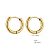 Pendientes Circulares Simples Europeos y Americanos Acero Inoxidable Vacío Chapado en Oro de 18K Pendientes para Hombres y Mujeres Pendientes Geométricos Joyería al por Mayor