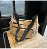 Bolsa de Lona Transfronteiriça Feminina Estilo Coreano Casual Grande Capacidade Pequena Quadrada Simples para Menina Street Leve Bolsa Transversal