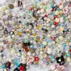 Contas de diamante de alto brilho, sortimento misto do Nepal, contas para pulseira artesanal acrílica com padrão tridimensional DIY, materiais para corrente de celular