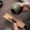 Tetera de Hierro Esmaltado Chapada en Oro Estilo Japonés Pequeña Cerámica Blanca Tetera para Té Blanco Pu'er Despertar Contenedor de Té Bote para Té