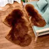 Tapete de pelúcia fofo multicolorido de pelo longo, formato de coração de pele sintética, coração de amor, coração duplo, duas pessoas, casal, hotel, celebração de casamento