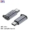 Adaptador de carga rápida para teléfono móvil QC480Mbps Tipo-C hembra a Lighting Micro Mini USB
