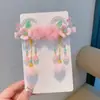 2026 Accesorios para el Cabello Hanfu de Año Nuevo para Niñas Estilo Chino Rojo Festivo Pasador de Año Nuevo Borla Estilo Antiguo para Niñas