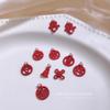Accesorios para uñas año nuevo estilo nacional parche metálico rojo perla fortuna doble felicidad decoración de uñas nupcial