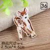 Exquisitas lindas de tamaño pequeño bordado de animales pegatinas de tela caliente moda para ropa de niños pegatinas de parche sello de bordado parche para agujeros pegatinas decorativas