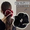 Diadema de terciopelo con perlas para el cabello, accesorio para el cabello de gran tamaño, estilo recogido de alta calidad, con cola de caballo y lazo, con flores, 2023