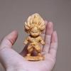 Talla en Madera de Ciprés Wukong Saiyan Niños Dibujos Animados Serie Dragon Ball Adornos Artesanía de Madera Regalos 8*3.5