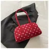 Bolso Único con Textura Bolso Tipo Bowling 2026 Otoño Nuevo Simple Lunares Bolso de Hombro para el Día a Día