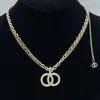 Collar Estilo Chanel Collar de Múltiples Capas con Perlas Colgante de Corazón con Letra Doble C Full Diamante Estilo Chanel Modelo Nuevo para Mujer