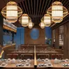 Lâmpada de Bambu Lustre de Bambu Lâmpada de Hospedagem Celebridade da Internet Layout de Sala de Chá Decoração Artística de Bambu Zen Lâmpadas de Restaurante para Hóspedes Moderno Simples