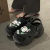 Sapatos de Verão para Mulheres, Atacado, para Uso Externo na Praia, Antiderrapantes, Sola Grossa, Biqueira Fechada, Meio Chinelos, Aumentam a Altura e Confortáveis, em Estoque