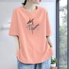 Nueva Colección Primavera-Verano 2026 Estilo Veraniego Blanco Estilo Hong Kong Camiseta Estampada de Manga Corta para Mujer Ropa Holgada Estilo Coreano para Estudiantes Moderna