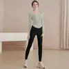 Top de Yoga Talla Grande para Mujer 2026 Primavera Otoño Nuevo Conjunto Deportivo para Correr Camiseta de Manga Larga Entrenamiento Fitness Pantalones de Tiburón