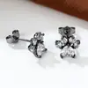Ortografía Transfronteriza Más Explosiones Moda Huellas de Gato Cristal Rosa Ópalo Chapado en Oro Rosa Pendientes Pendientes Europeos y Americanos para Mujer Pendientes