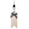 Decoraciones de Navidad Calcetines de Navidad Pestaña Pequeña de Madera Escribible Muñeco de Nieve Árbol de Navidad Colgante Colgante de Cuentas de Madera