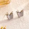 Colar de Aço Titânio da Moda para Mulheres, Luxo Leve Ouro Rosa 18K Pingente Dupla Camada Borboleta, Corrente de Clavícula Tendência, Exquisite