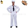 Fantasia de Festa de Halloween para Adulto Masculino Cosplay Traje de Marinheiro Puxando Âncora Fantasia para Apresentação de Palco