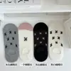 Meias com Laço, Estilo Verão Ultrafino, Algodão Puro, Meias Invisíveis Curtas de Corte Baixo, Antiderrapantes, Meias Invisíveis de Salto Antiderrapantes